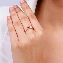 giva Women Sterling Silver Rose Gold-Plated Ring image 4
