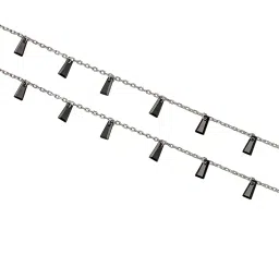 silberry Women Sterling Silver Beaded Anklets image 4