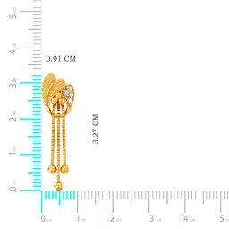 joyalukkas Women Yellow Gold Drop Earrings image 4