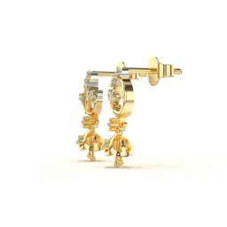 valanova Women Sterling Silver Gold-Plated Lab Grown Diamond Drop Earrings image 4