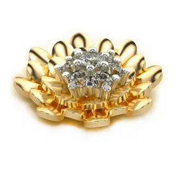 valanova Women Sterling Silver Gold-Plated Lab Grown Diamond-Studded Pendant image 4