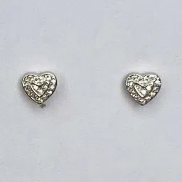 arte Women Sterling Silver Stone-Studded Heart Stud Earrings image 4