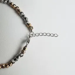 arte Women Sterling Silver Rose Gold-Plated Link Bracelet image 4