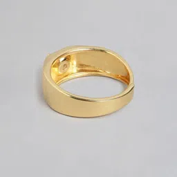 zavya Women Sterling Silver Gold-Plated Couple Rings image 4