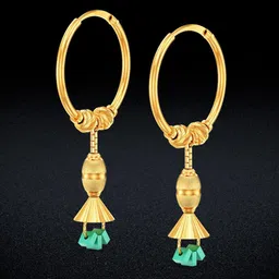 joyalukkas Women Yellow Gold Hoop Earrings image 4