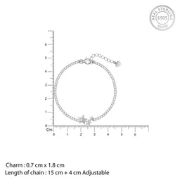 giva Sterling Silver Triple Star Tennis Bracelet image 4