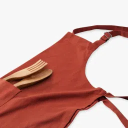 portico Cotton Apron with Patch Pocket image 4