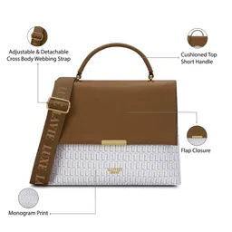 lavie luxe Women Mono Marsh 25 Satchel image 4