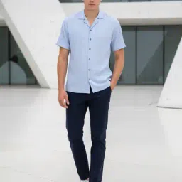 Shein Cuban Collar Short Sleeves Textured Shirt image 4