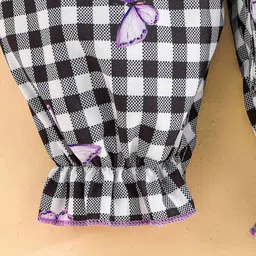 hopscotch Checked Square-Neck Bodysuit image 4