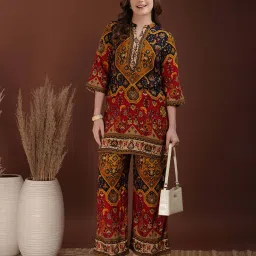 berrylicious Floral and Geometrical Printed Rayon 2-Piece Sets image 4