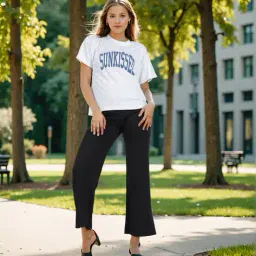 Shein Drop-Shoulder Typographic Chest Print Loose Fit Tshirt image 4