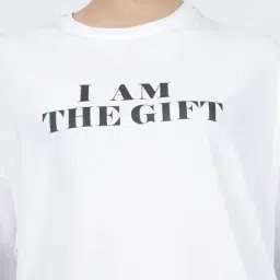 Shein Drop Shoulder Typographic Chest Print Oversized Fit Tshirt image 4