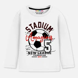 trampoline Boys Pack of 5 Typographic Print Relaxed Fit Round-Neck T-Shirts image 4