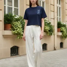 Shein Drop Shoulder Typographic Back Print Crew Tshirt image 4