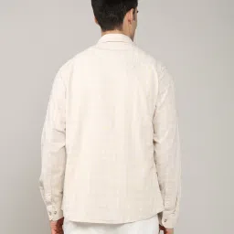 alpha tribe Men Regular Fit Linen Blend Shirt image 4