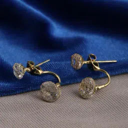 Shein Criss-Cross Wired Crystal Push-Back Closure Stud Earrings image 1