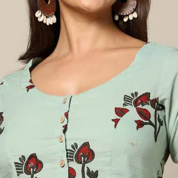 indie picks Floral Front Open Blouse image 4
