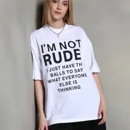 Shein Drop Shoulder Typographic Print Long Oversized Fit Tshirt image 4