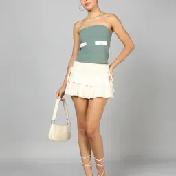 Shein Strapless Mock Pocket Relaxed Fit Short Tube Top image 4