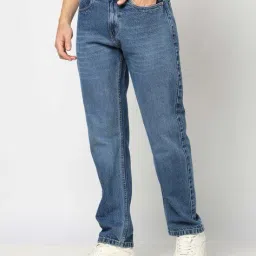 yousta Men Lightly Washed Straight Fit Jeans image 4