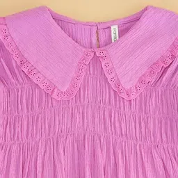 pantaloons junior Girls Gathered Tunic with Peter-Pan Collar image 4