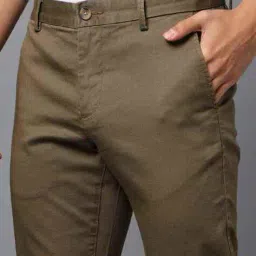 arrow sports Men Slim Fit Flat-Front Trousers image 4