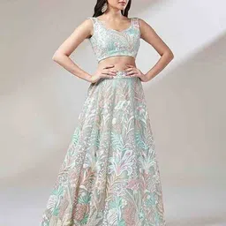 fabpixel Embroidered Lehenga Choli Set with Dupatta image 4