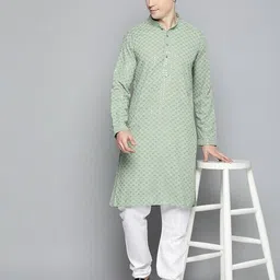 jompers Men Regular Fit Cotton Long Kurta image 4