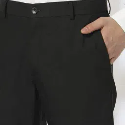 john players Men Flat-Front Slim Fit Trousers image 4