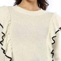 rio Women Regular Fit Pullover with Ruffles image 4