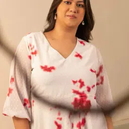 xl love - by janasya Women Plus Size Tie & Dye Fit & Flare Dress image 4