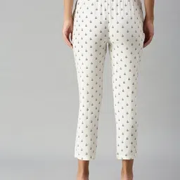 demoza Micro Print Pants with Drawstring Waist image 4