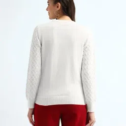 u.s. polo assn. Women Cable-Knit Crew-Neck Pullover image 4