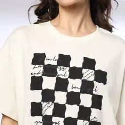 rio for trends select Women Graphic Print Regular Fit Round-Neck T-Shirt image 4