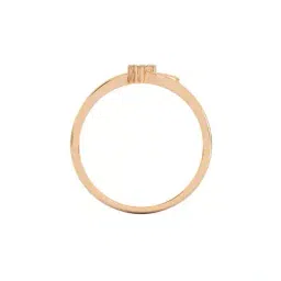 avsar Women Rose Gold American Diamond-Studded Pallavi Ring image 4