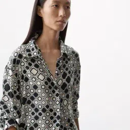 marks & spencer Women Geometric Print Regular Fit Shirt image 4