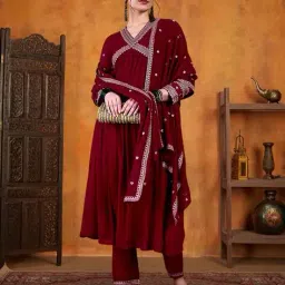kvs fab Embroidered A Line Kurta With Pant and Dupatta image 4