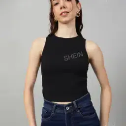 Shein Casual Sleeveless Ribbed Tank Top with Side Cut-Outs-picture-11