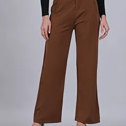 Shein Full Length High Rise Straight Fit Pleated Trousers-picture-14