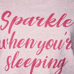 lyra Women Typographic Print T-Shirt & Pyjamas Set image 5