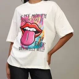 Shein Drop Shoulder Typographic Front Print Oversized Fit Tshirt-picture-26
