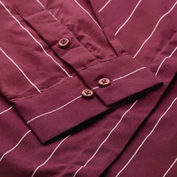 hancock Women Striped Slim Fit Cotton Shirt image 5