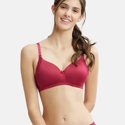 jockey 1816 Wirefree Padded Soft Touch Microfiber Nylon Elastane Full Coverage Lace Styling Multiway T-Shirt Bra image 5