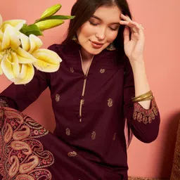 hk colours of fashion Women Printed Straight Kurta Set image 5