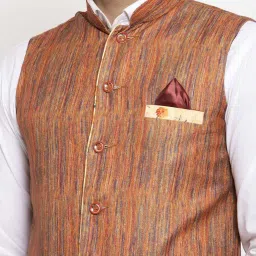 klotthe Striped Nehru Jacket image 5