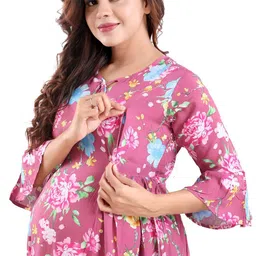 mamma's maternity Floral A-line Dress image 5