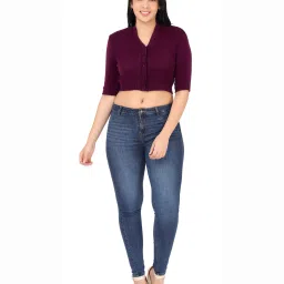 femula Women V-Neck Front-Open Blouse image 5