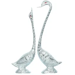 ecraftindia Kissing Swan Couple Decorative Figurine image 5