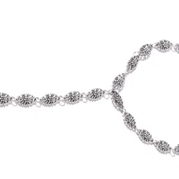 oomph AJD8-Silver-Plated Floral-Design Anklet image 5